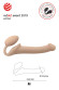Телесный безремневой страпон Silicone Bendable Strap-On - size M