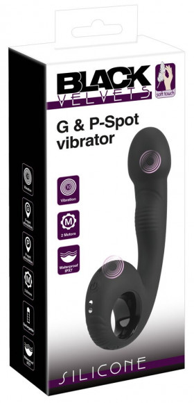 Черный силиконовый вибратор G & P-Spot Vibrator - 16,8 см. Черный силиконовый вибратор G & P-Spot Vibrator - 16,8 см.