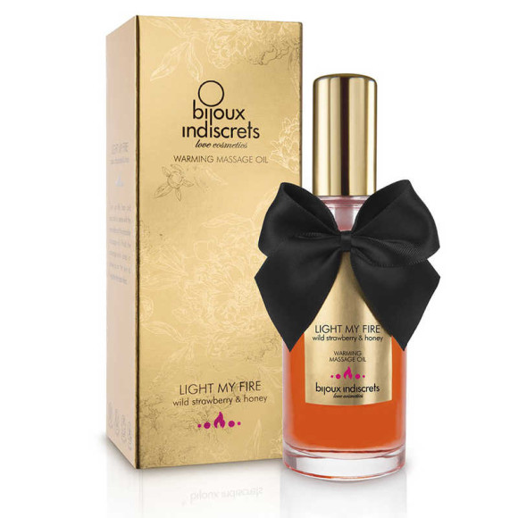 Разогревающее массажное масло LIGHT MY FIRE с ароматом клубники и меда - 100 мл. Разогревающее массажное масло LIGHT MY FIRE с ароматом клубники и меда - 100 мл.