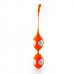 Стильные оранжевые вагинальные шарики Love Balls Стильные оранжевые вагинальные шарики Love Balls