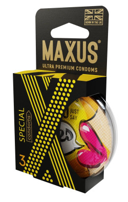 Презервативы с точками и рёбрами в пластиковом кейсе MAXUS AIR Special - 3 шт. Презервативы с точками и рёбрами в пластиковом кейсе MAXUS AIR Special - 3 шт.