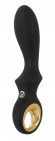Черный вибратор для точки G с функцией расширения - 18,1 см.