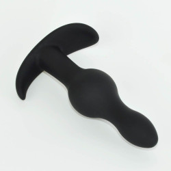 Черная фигурная анальная пробка - 10 см. Черная фигурная анальная пробка - 10 см.
