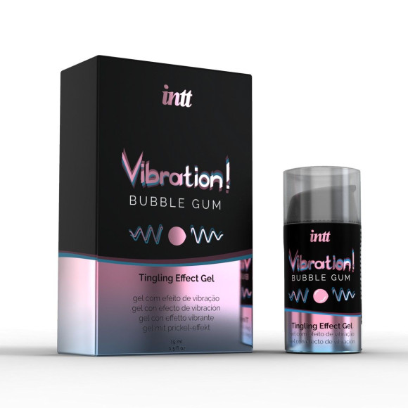 Жидкий интимный гель с эффектом вибрации Vibration! Bubble Gum - 15 мл. Жидкий интимный гель с эффектом вибрации Vibration! Bubble Gum - 15 мл.
