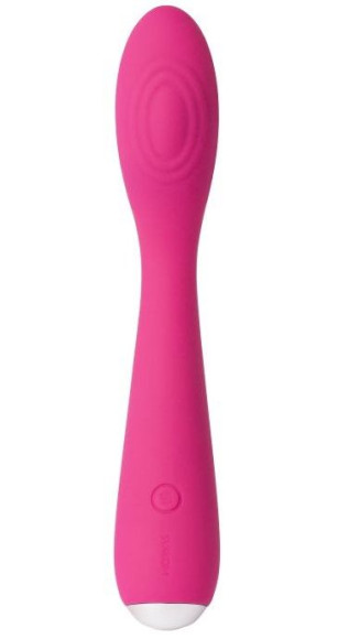 Ярко-розовый G-стимулятор IRIS Clitoral & G-spot Vibrator - 18 см.