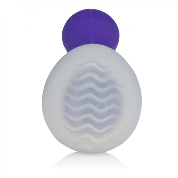 Массажер фиолетового цвета со съемной насадкой для заморозки Posh Silicone Wave Массажер фиолетового цвета со съемной насадкой для заморозки Posh Silicone Wave