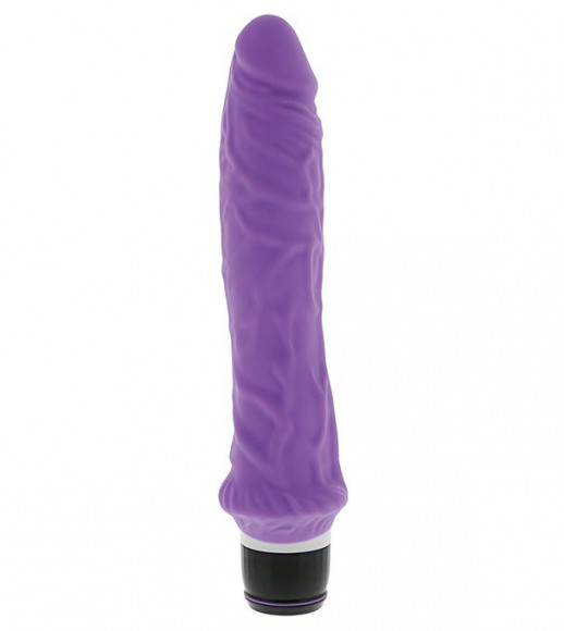 Фиолетовый вибратор-реалистик PURRFECT SILICONE CLASSIC 8.5INCH - 21,5 см.