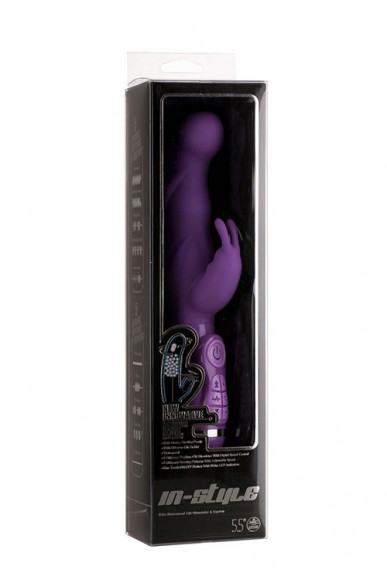Фиолетовый вибратор с клиторальным стимулятором NSTYLE DUO VIBRATOR 5.5INCH - 14 см. Фиолетовый вибратор с клиторальным стимулятором NSTYLE DUO VIBRATOR 5.5INCH - 14 см.