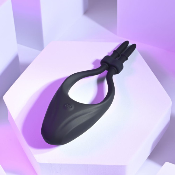 Черное эрекционное вибролассо Perfect Fit