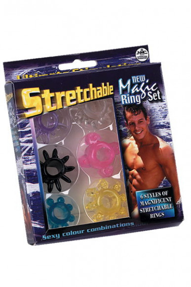 Набор из 6 эластичных разноцветных эрекционных колец Набор из 6 эластичных разноцветных эрекционных колец