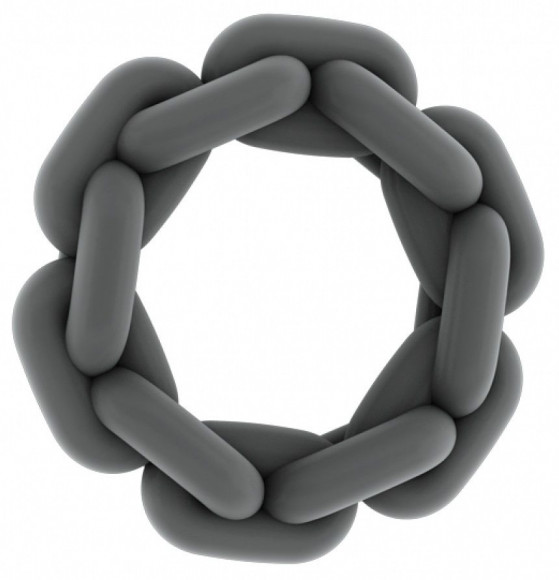 Серое эрекционное кольцо SONO №4 Серое эрекционное кольцо SONO №4