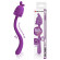 Фиолетовый гибкий вибратор - 14,2 см. Фиолетовый гибкий вибратор - 14,2 см.