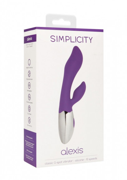 Фиолетовый вибратор Alexis с 10 режимами вибрации - 20 см. Фиолетовый вибратор Alexis с 10 режимами вибрации - 20 см.