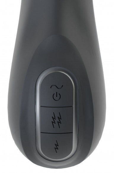 Черный вибратор-электростимулятор для точки G - 20,2 см. Черный вибратор-электростимулятор для точки G - 20,2 см.