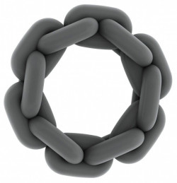 Серое эрекционное кольцо SONO №5 Серое эрекционное кольцо SONO №5