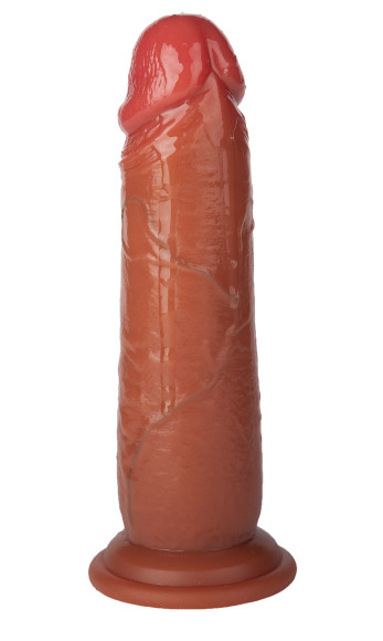 Реалистичный фаллоимитатор без мошонки из двухслойного силикона - 20 см. Реалистичный фаллоимитатор без мошонки из двухслойного силикона - 20 см.