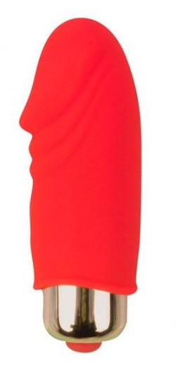 Красный вибромассажер Sweet Toys - 5,5 см. Красный вибромассажер Sweet Toys - 5,5 см.