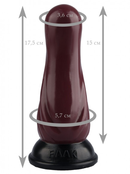 Коричневая анальная втулка с круглой головкой - 17,5 см. Коричневая анальная втулка с круглой головкой - 17,5 см.