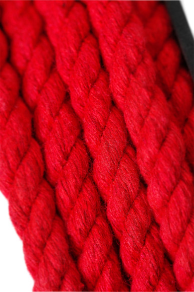 Красная веревка для шибари на катушке - 5 м.