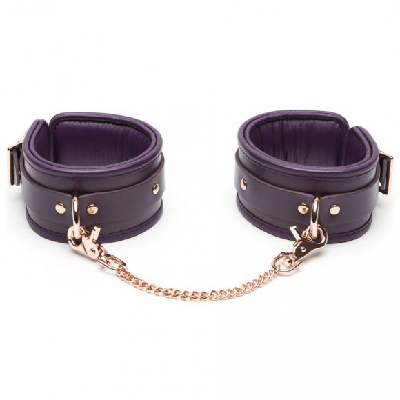Фиолетовые оковы на ноги Cherished Collection Leather Ankle Cuffs