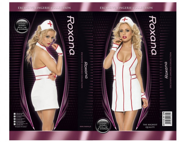 Костюм строгой медсестры из 4 предметов Костюм строгой медсестры из 4 предметов