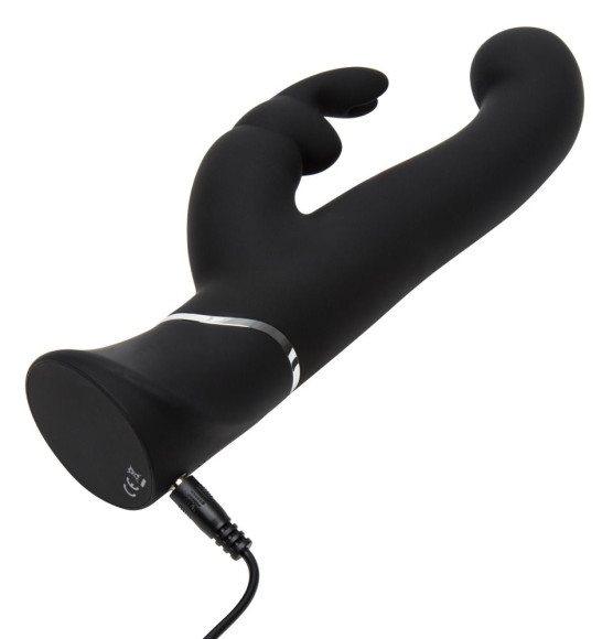 Черный вибратор-кролик G-Spot Stroking Vibrator - 24,2 см. Черный вибратор-кролик G-Spot Stroking Vibrator - 24,2 см.