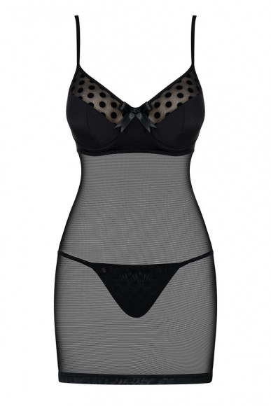 Облегающая сорочка в горошек Dotina