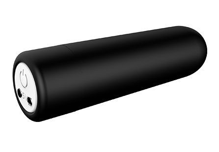 Черная перезаряжаемая вибропуля Power Bullet Черная перезаряжаемая вибропуля Power Bullet