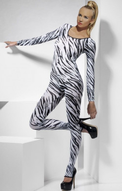 Сексуальный комбинезон с принтом зебры Сексуальный комбинезон с принтом зебры