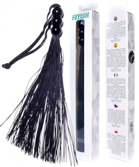 Черная силиконовая плетка - 25,4 см. Черная силиконовая плетка - 25,4 см.