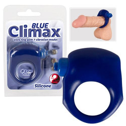 Синее виброкольцо для пениса Blue Climax Синее виброкольцо для пениса Blue Climax
