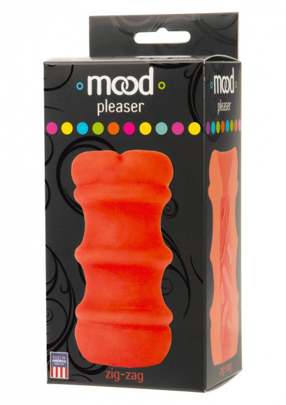 Оранжевый мастурбатор MOOD PLEASER UR3 ZIG-ZAG 