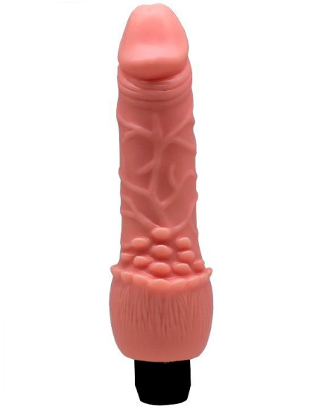 Телесный вибратор с усиками - 19 см. Телесный вибратор с усиками - 19 см.