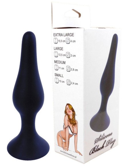 Черная анальная втулка на присоске - 11 см. Черная анальная втулка на присоске - 11 см.