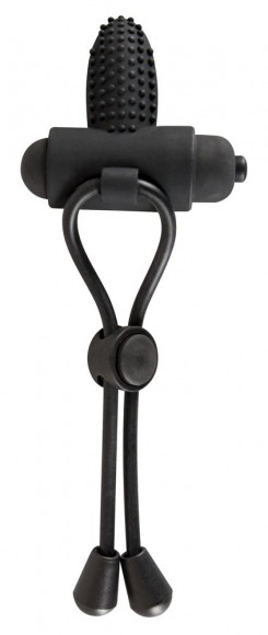 Чёрно лассо на пенис BLACK VELVETS с вибрацией Чёрно лассо на пенис BLACK VELVETS с вибрацией