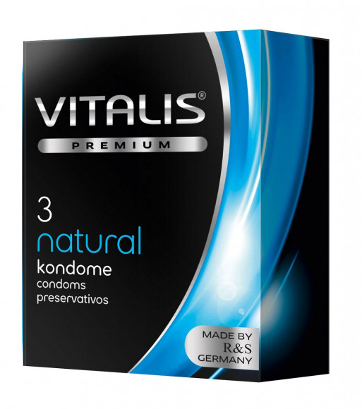 Классические презервативы VITALIS PREMIUM natural - 3 шт. Классические презервативы VITALIS PREMIUM natural - 3 шт.