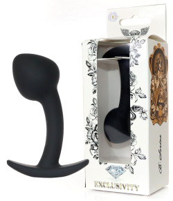 Черная анальная втулка Curved - 9 см. Черная анальная втулка Curved - 9 см.