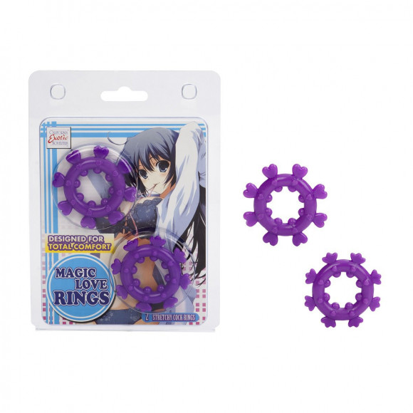 Набор из двух фиолетовых эрекционных колец MAGIC LOVE RINGS Набор из двух фиолетовых эрекционных колец MAGIC LOVE RINGS