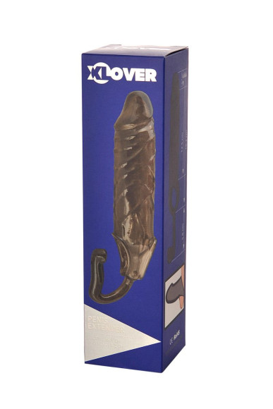 Дымчатая закрытая насадка с подхватом и анальным стимулятором Дымчатая закрытая насадка с подхватом и анальным стимулятором