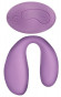 Фиолетовый вибромассажер U Smile для пар с пультом ДУ