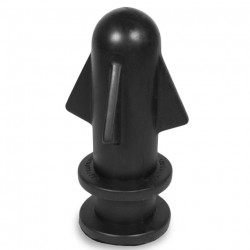 Чёрный анальный стимулятор из силикона Regulator Чёрный анальный стимулятор из силикона Regulator