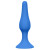 Синяя анальная пробка Slim Anal Plug Large - 12,5 см.