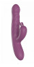 Фиолетовый силиконовый вибратор-кролик с фрикциями - 22 см.