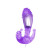 Фиолетовый вибростимулятор с шипами на головке - 14,3 см.