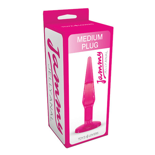 Розовая анальная втулка среднего размера JAMMY JELLY ANAL MEDIUM PLUG PINK - 14 см. Розовая анальная втулка среднего размера JAMMY JELLY ANAL MEDIUM PLUG PINK - 14 см.