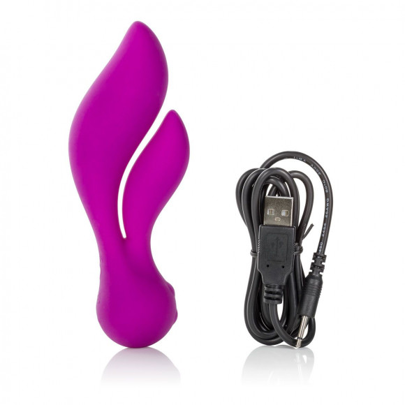 Вибромассажер с лепестками для двойной стимуляции Vr6.5 - 16,5 см.