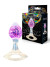 Сиреневатая анальная пробка с ручкой - 8,5 см.