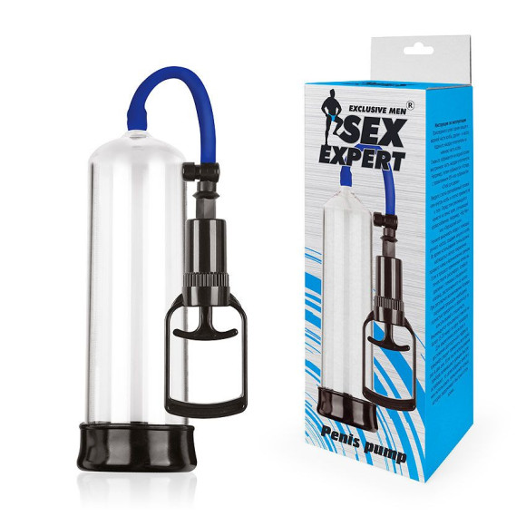 Прозрачная мужская вакуумная помпа Sex Expert Прозрачная мужская вакуумная помпа Sex Expert