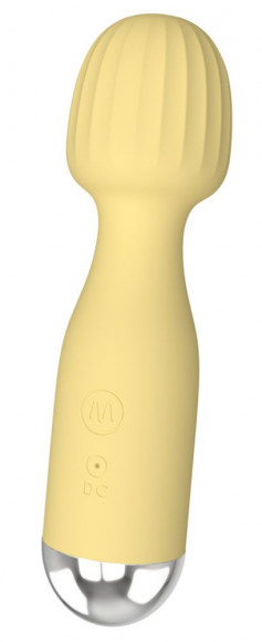 Желтый мини-вибратор с шаровидной головкой Желтый мини-вибратор с шаровидной головкой