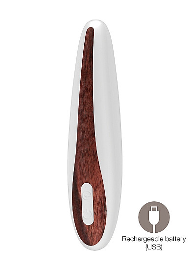 Перезаряжаемый вибромассажер Lina - 15,3 см. Перезаряжаемый вибромассажер Lina - 15,3 см.